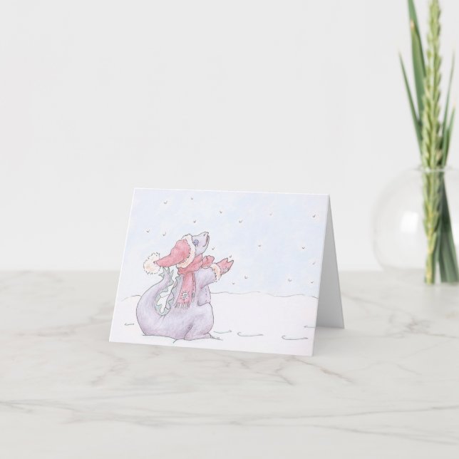Pour Fêtes Annuelles Cartes de voeux et de notes "Dragon de neige" (Devant)