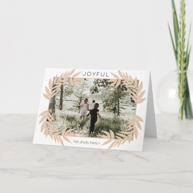 Pour Fêtes Annuelles Cartes de voeux Feuilles (Devant)