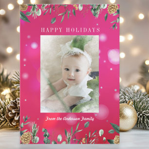 Pour Fêtes Annuelles Cartes de vœux hivernales avec flou de neige Photo