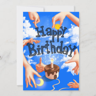 Pour Fêtes Annuelles Cartes de vœux Joyeux Anniversaire Nuages Bleus Ma