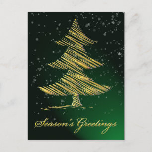 Pour Fêtes Annuelles Cartes de vœux professionnelles vert élégant
