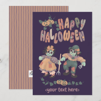 Pour Fêtes Annuelles Cartes de vœux Zombies Poupées de chiffon d'Hallow