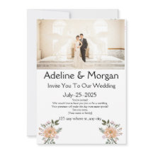 Cartes d'invitation de mariage élégantes et person