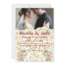 Cartes d'invitation de mariage personnalisées élég