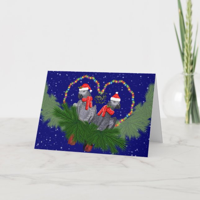 Pour Fêtes Annuelles Cartes Festives à Plumes (Devant)