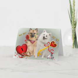 Pour Fêtes Annuelles Cartes jumelles Keeshond Valentine