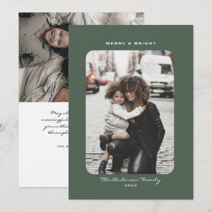 Pour Fêtes Annuelles Cartes photos de vacances de Noël simples et propr