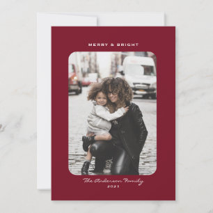 Pour Fêtes Annuelles Cartes photos de vacances de Noël simples et propr