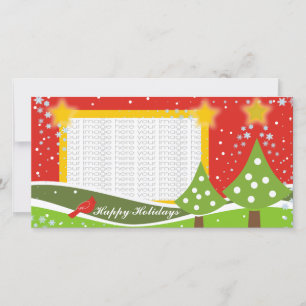 Pour Fêtes Annuelles Cartes photos mignons d'arbres de Noël