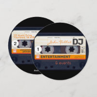 Cassette de bande audio 80s DJ Cartes de visite R2