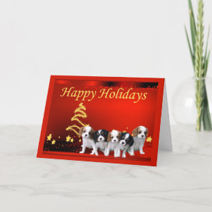 Pour Fêtes Annuelles Cavalier King Charles Espagnol Étoiles de cartes d
