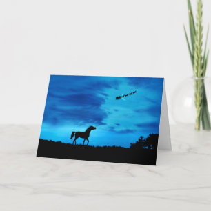Pour Fêtes Annuelles Cheval mignon et Cartes de fin de année de Noël Pè