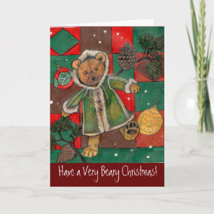 Pour Fêtes Annuelles Christmas Teddy~Avoir des cartes de Noël très bear