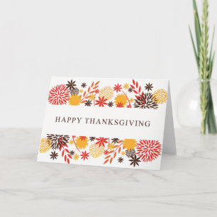 Pour Fêtes Annuelles Couleurs d'automne florales Cartes d'action de g