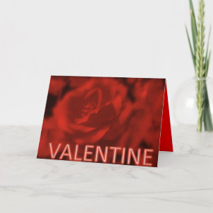 POUR FÊTES ANNUELLES CRÉATIONS DE VALENTINE - CARTES DE SALUT ROSE ROUG