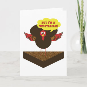 Pour Fêtes Annuelles Dinde végétarienne de thanksgiving - cartes drôles