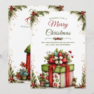 Pour Fêtes Annuelles Ensemble élégant de cartes de vœux de Noël