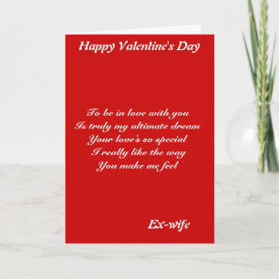 Pour Fêtes Annuelles Ex-femme vraie amour cartes de la Saint Valentin