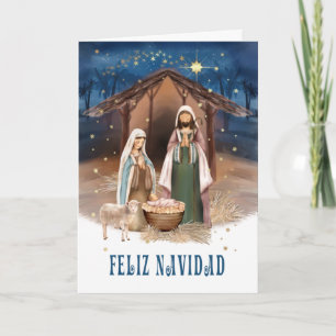 Pour Fêtes Annuelles Feliz Navidad. Cartes de la crèche en espagnol