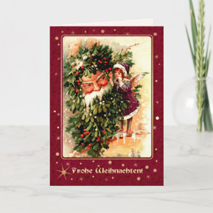 Pour Fêtes Annuelles Frohe Weihnachten. Cartes de Noël en allemand