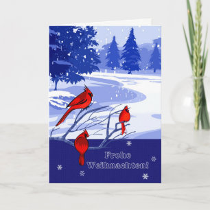 Pour Fêtes Annuelles Frohe Weihnachten. Cartes de Noël en allemand