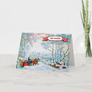 Pour Fêtes Annuelles Frohe Weihnachten. Cartes de Noël en allemand