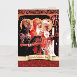 Pour Fêtes Annuelles Frohe Weihnachten. Cartes de Noël en allemand