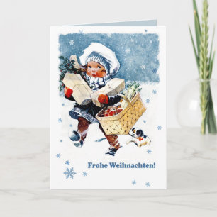 Pour Fêtes Annuelles Frohe Weihnachten. Cartes de Noël en allemand