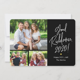 Pour Fêtes Annuelles Good Riddance 3 Photos Happy New Year Cartes