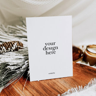 Pour Fêtes Annuelles Impression de cartes de vacances à plat