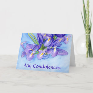 Pour Fêtes Annuelles Iris Fleurs Condoléances Cartes de voeux personnal