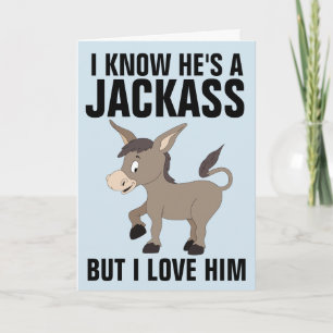Pour Fêtes Annuelles JACKASS MAIS JE L'AIME Drôle Cartes De Voeux