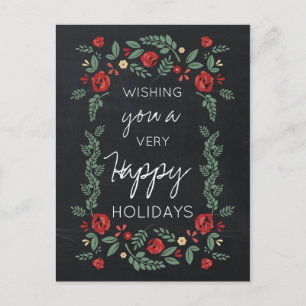 Pour Fêtes Annuelles jardin fleuri en damier Cartes de fin de année