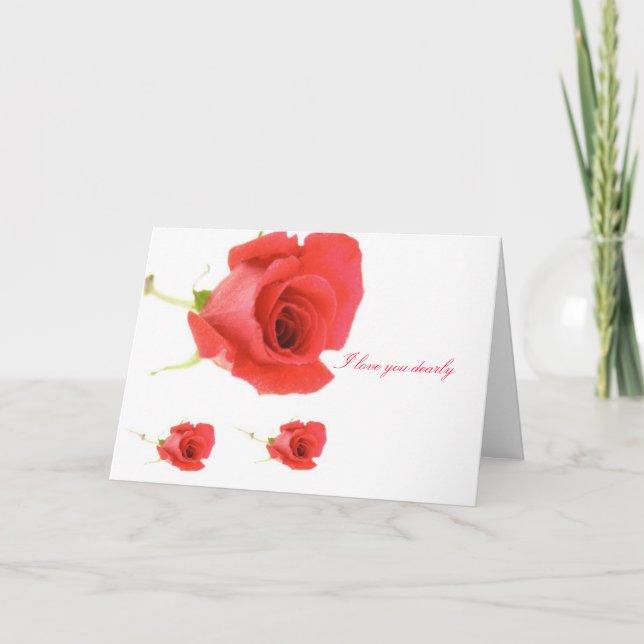 Pour Fêtes Annuelles Je t'aime les cartes de voeux (Devant)