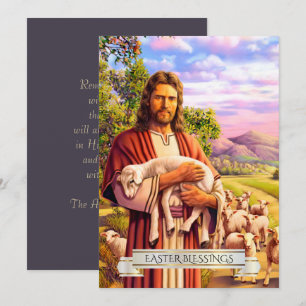 Pour Fêtes Annuelles Jésus Le Bon Pasteur Peindre Les Cartes De Pâques