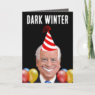 POUR FÊTES ANNUELLES JOE BIDEN DARK HIVER CARTES D'ANNIVERSAIRE FUNNY