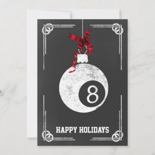 Pour Fêtes Annuelles joueur de billard de tableau noir Cartes de Noël