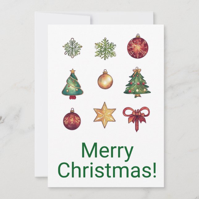 Pour Fêtes Annuelles Joyeuses cartes de Noël (Devant)