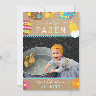 Pour Fêtes Annuelles Joyeuses Pâques Photo Famille Jolies Cartes de Fêt