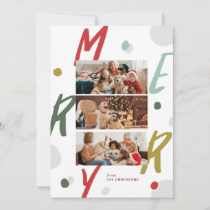 Pour Fêtes Annuelles Joyeux coloré Joyeux Cartes photos de Noël