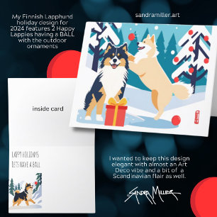 Pour Fêtes Annuelles LAPHONE FINLANDAIS 2024 cartes d'art de vacances V