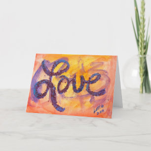 Pour Fêtes Annuelles Love Sunset Golden Glow Cartes de voeux