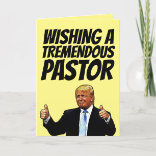 POUR FÊTES ANNUELLES PASTOR DONALD TRUMP CARTES D'ANNIVERSAIRE