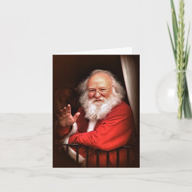 Pour Fêtes Annuelles Père Noël sur les cartes de Noël du train (Devant)