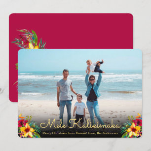 Pour Fêtes Annuelles Photo Mele Kalikimaka Cartes de Noël