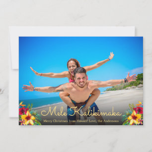 Pour Fêtes Annuelles Photo Mele Kalikimaka Cartes de Noël