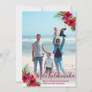Pour Fêtes Annuelles Photo moderne Mele Kalikimaka Cartes de Noël