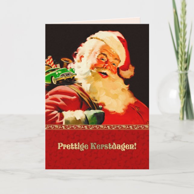 Pour Fêtes Annuelles Prettige Kerstdagen. Cartes de Noël en néerlandais (Devant)