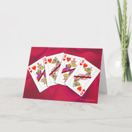 Pour Fêtes Annuelles Serpent roi et Reine des Coeurs Jouer des cartes