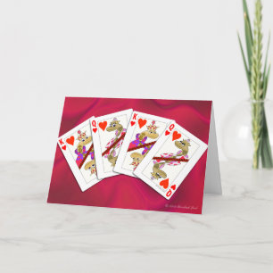 Pour Fêtes Annuelles Serpent roi et Reine des Coeurs Jouer des cartes